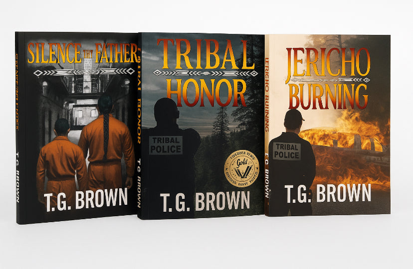 6. Three-Book-Bundle - T.G. Brown Signed Complete Warren Lawson Series - (Book 1 WL Series) Jericho Burning (Book 2 WL Series) and Silence Thy Father (A prequel to the WL series)