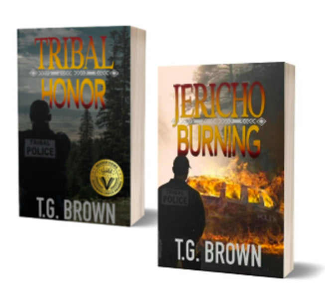 1. Signed Paperback Warren Lawson Series By T.G. Brown - Tribal Honor (Book 1) Jericho Burning Book 2