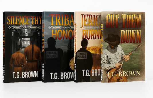5. Four-Book-Bundle - T.G. Brown Complete Works - Warren Lawson Series (3 books) and Cut Them Down